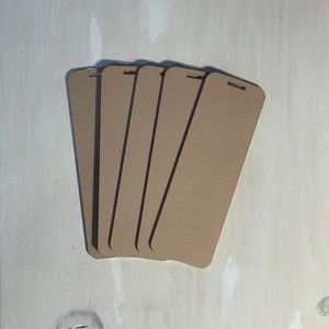 85PCS Acrylic Wooden Bookmarks Blank, 30Pcs Clear Acrylic Craft