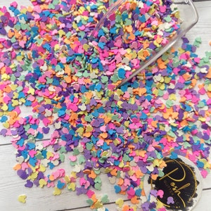 PASTEL MOUSE Heads Sprinkles - Polymer Clay Sprinkles, Fake Sprinkles, Clay Slices CLEARANCE