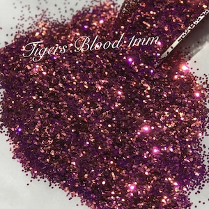 TIGERS BLOOD 1MM - Color Shift - Hex Chunk - Polyester Glitter - Solvent Resistant