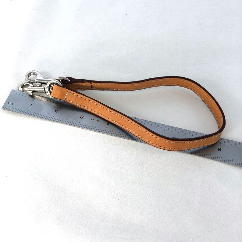 Keychain Lanyard in Natural Tan Leather 17 x 12