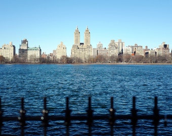 Central Park Reservoir Print: New York City Skyline Photography