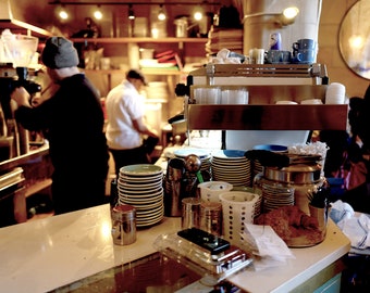Blue Stone Lane Upper East Side Bustling Coffee Counter - New York City Photo Print