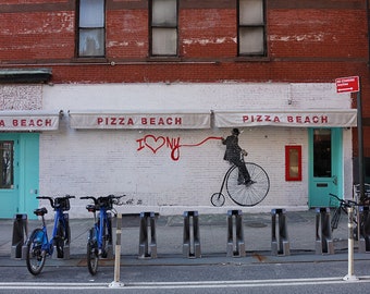 Pizza Beach - Graffiti Print - New York City Photography
