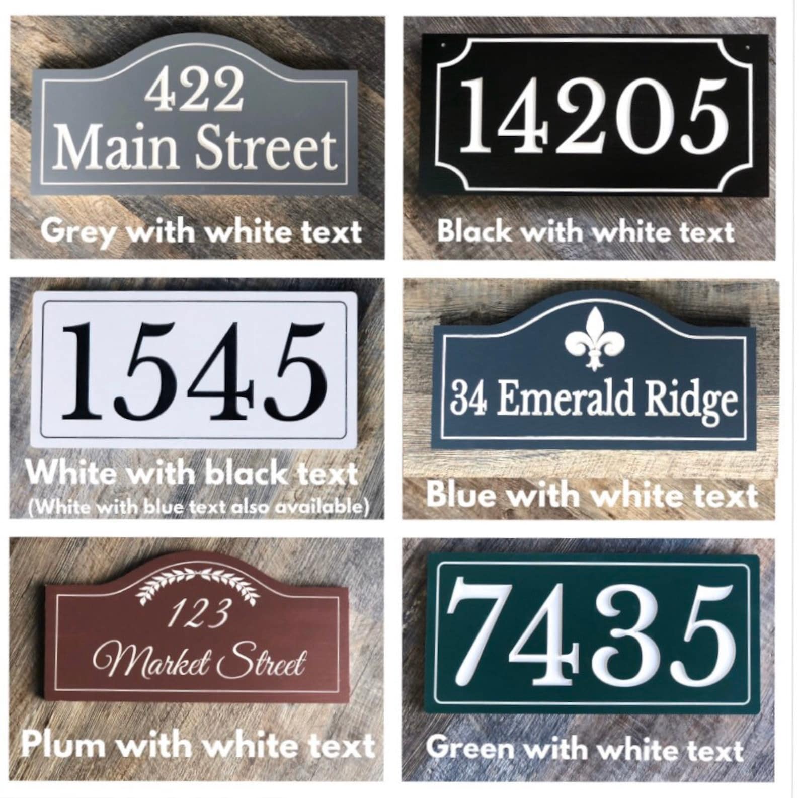 Large Classic Black House Number Engraved Plaque Housewarming Etsy