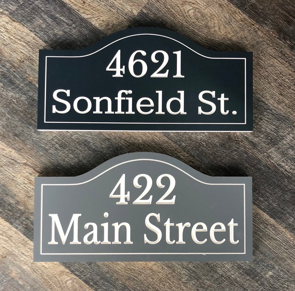 Large Classic House Number Engraved Plaque, Housewarming Gift, Carved