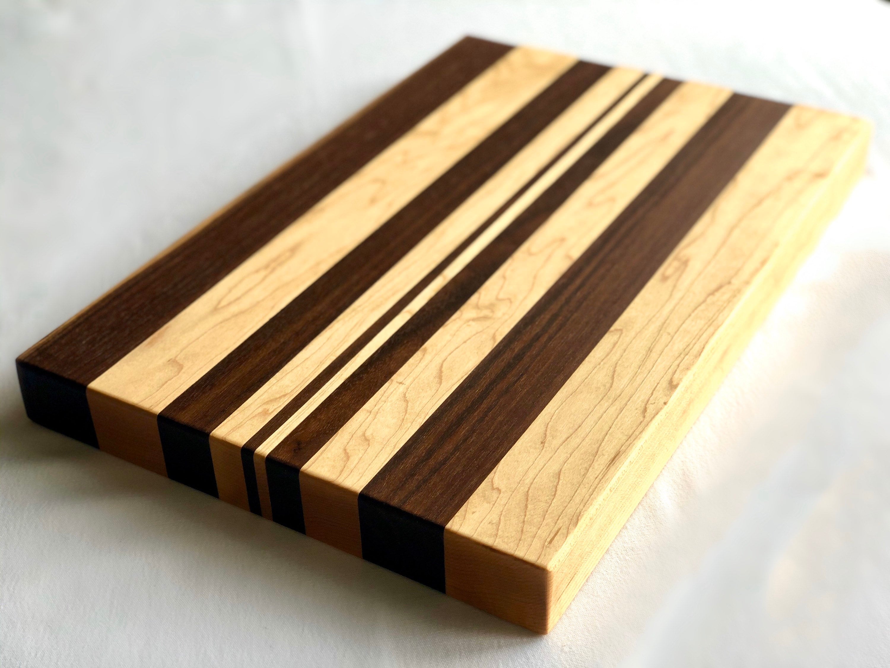 Maple and Black Walnut Butcher Block Cutting Board
