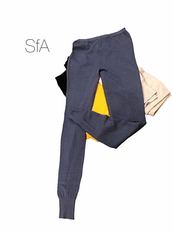 Fine knit, super soft wool leggings. In 4 different colours size 10-14 U.K. size large