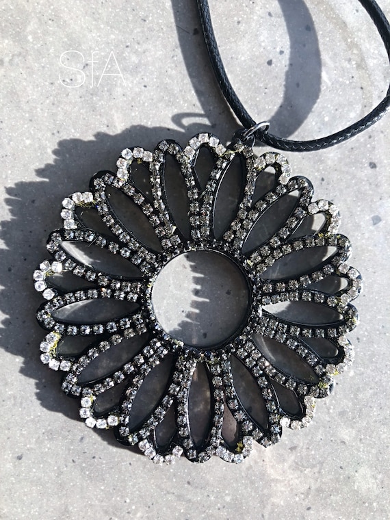 The Claudia large acrylic and crystal necklace