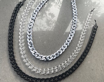 Acrylic chain glass, spectacle chain, holder. 5 different colours.
