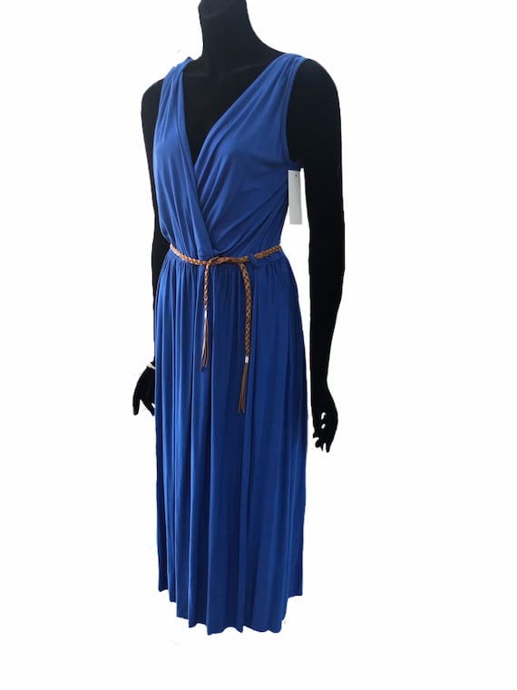 Cross over dress, in plain or stripped. 100% viscose, size XL, UK 10-16