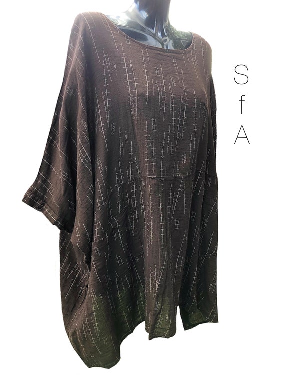 Brown Tunic, PLus SIze, with pockets. SIZE 5XL