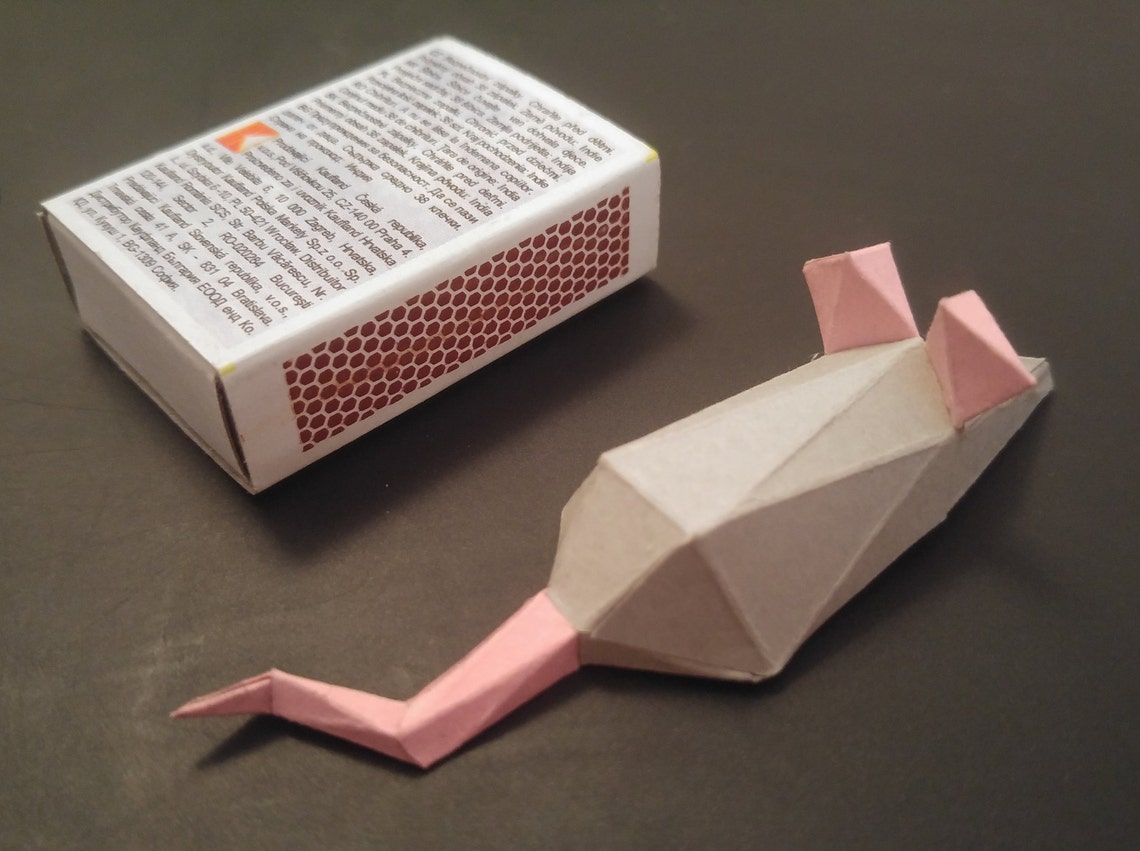 Low Poly Mouse Papercraft: DIY 3D Model (PDF, DXF) - Etsy