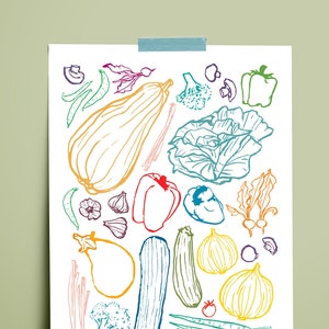 A3 Vegetable Print