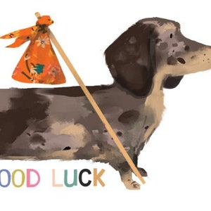 Sausage dog, fold out Good-Luck Card image 2