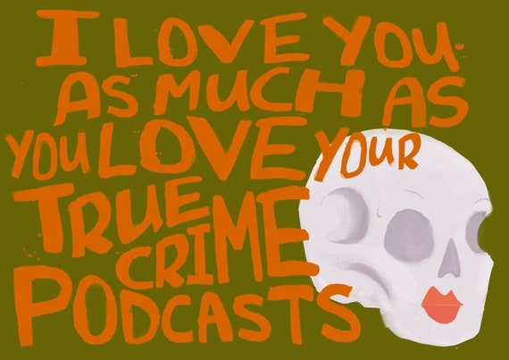 True Crime Lover A6 Greetings Card