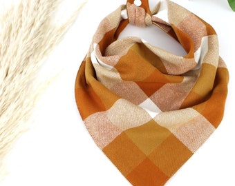 Orange Plaid Dog Bandana