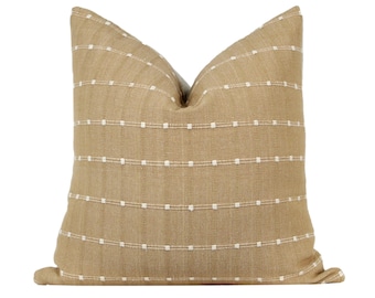 Tan Striped Chiang Mai Pillow Cover