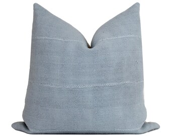 grey blue pillow