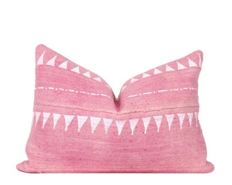 pink mudcloth pillow