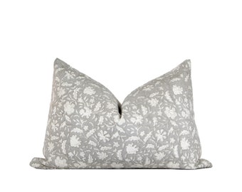 Gray Block Print Pillow Cover