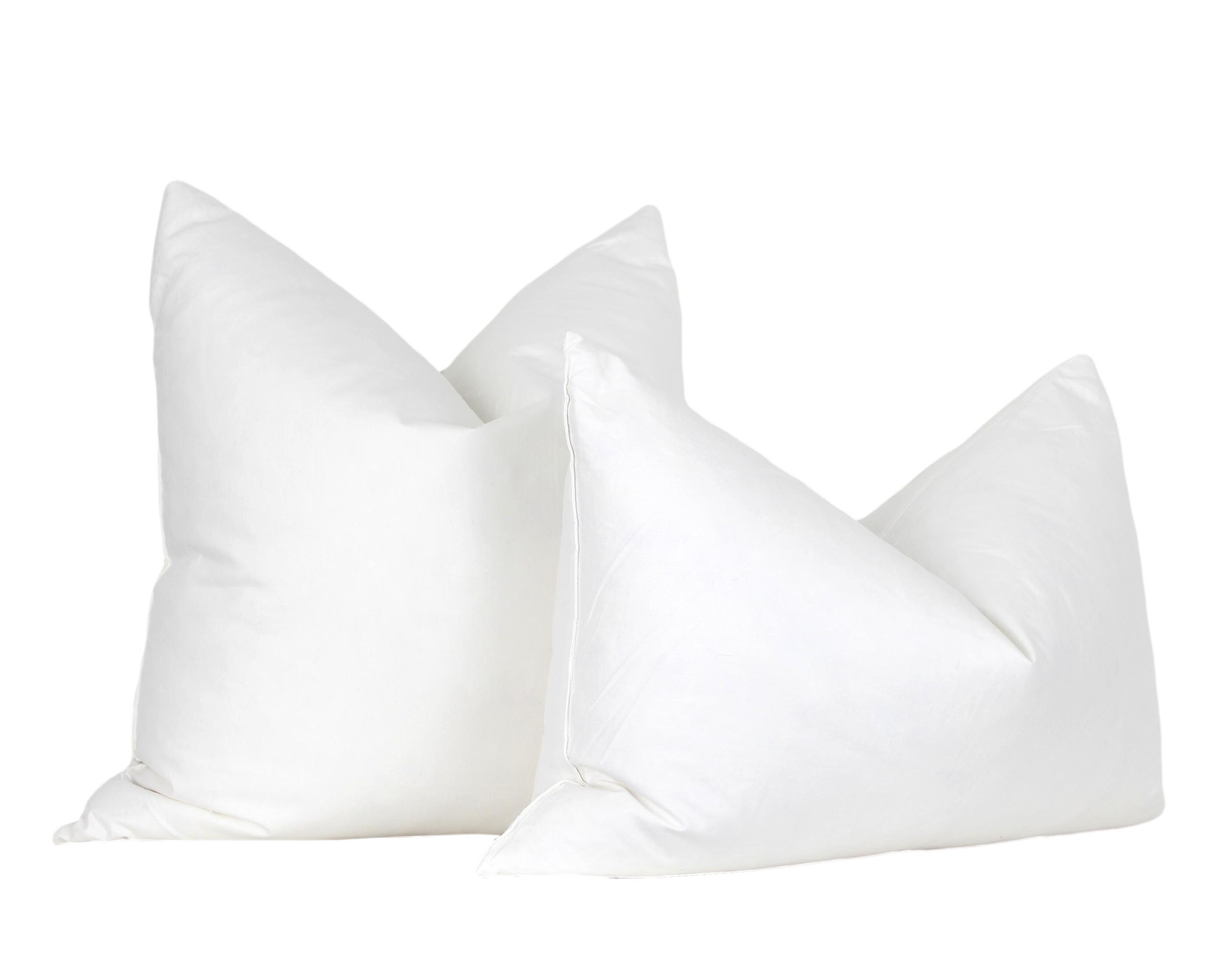 Down Pillow Insert - 100% Downproof Cotton - Knife Edge - 90/10 Feather and  Down Hypoallergenic Fill - 18x18 - Premium Quality