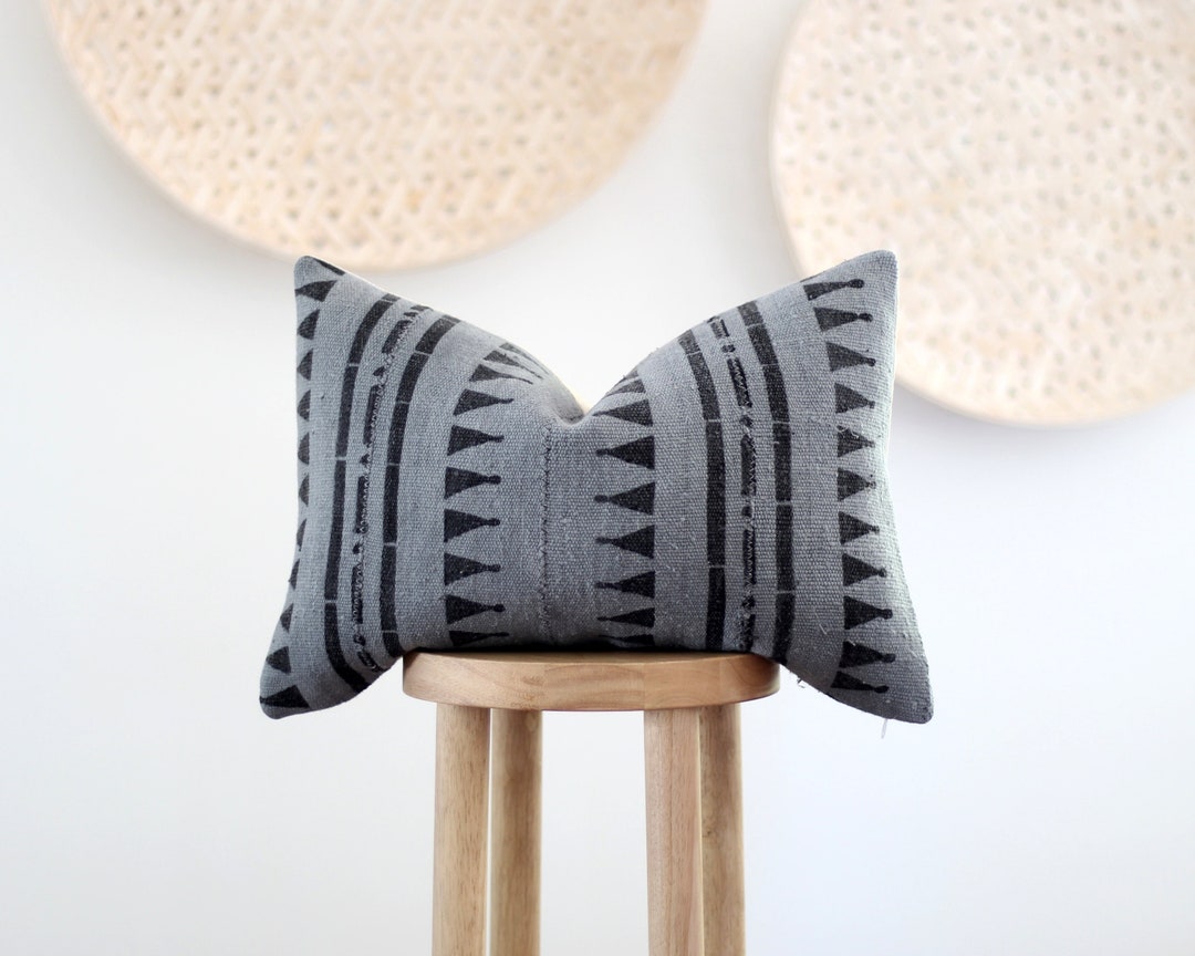 Blue Mudcloth Pillow Cover Etsy