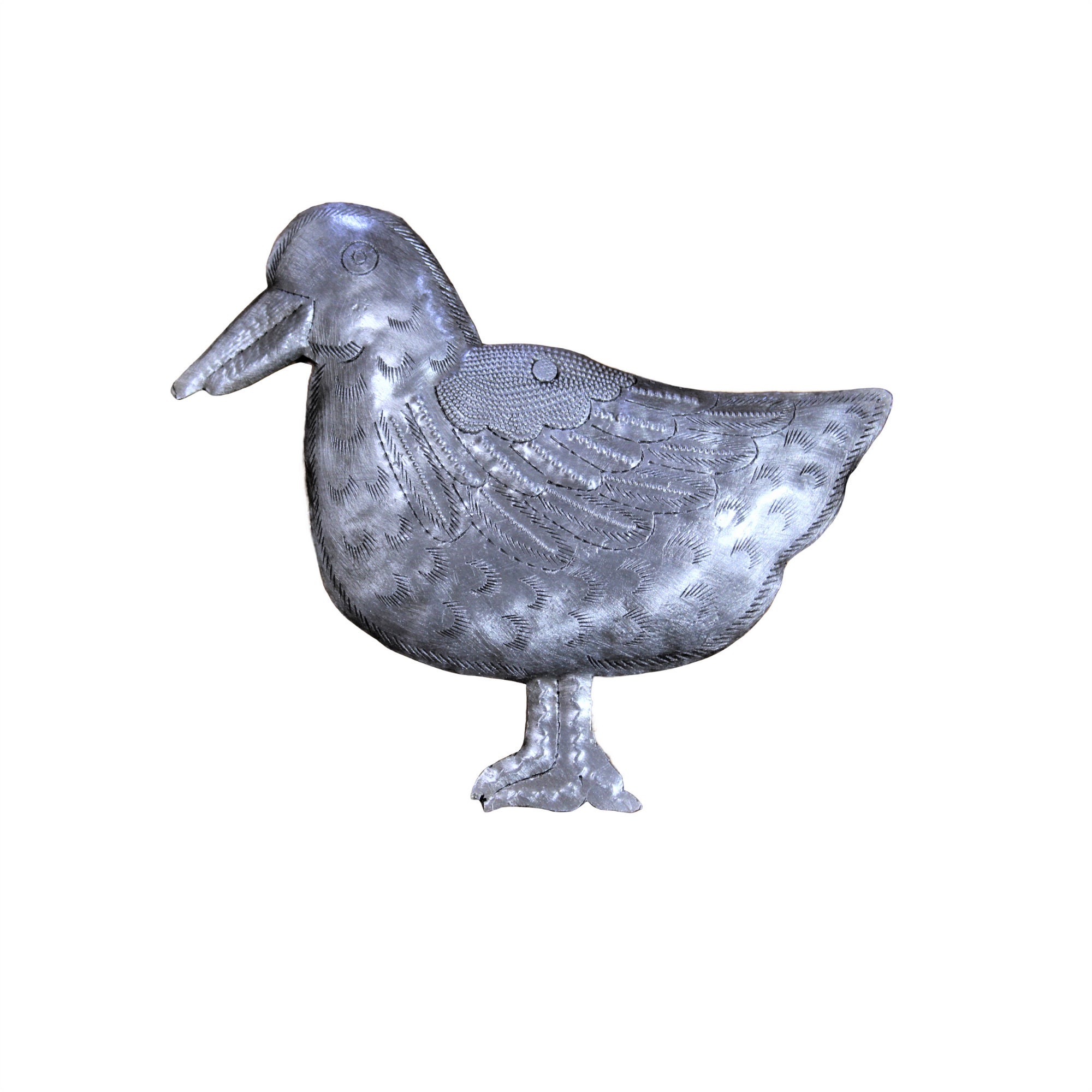 Lucky ducky duck metal art recycled metal art duck decor Etsy