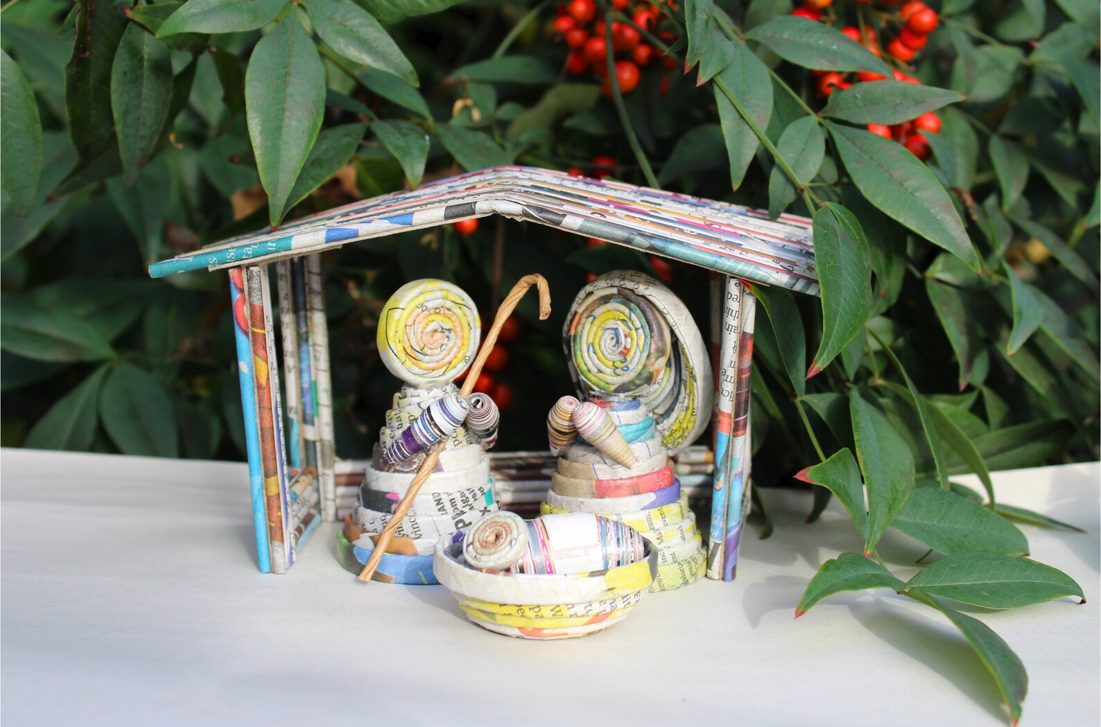 Recycled Nativity Set Fair Trade Creche Handmade Nativity Etsy