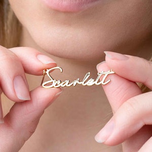 Unique Gift for Her • Minimalist Name Necklace in Sterling Silver, Gold • Dainty Name Jewelry in Rose Gold • Personalized Mothers Day Gift