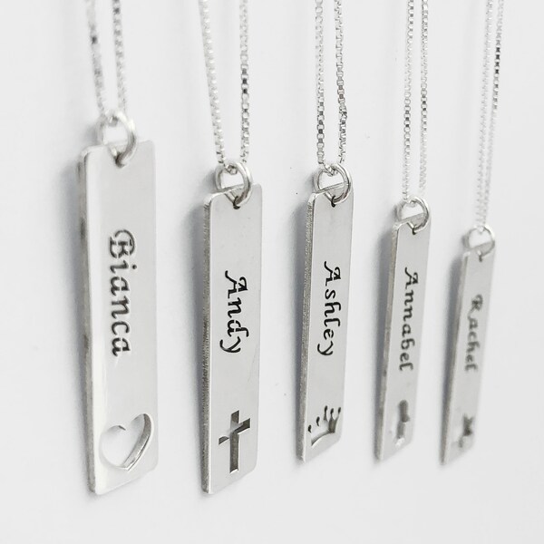 3 Bar Cross Necklace Etsy