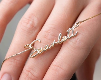 Minimalist Personalized Name Necklace - Customizable Silver, Gold, Rose Gold Jewelry - Elegant Custom Name Pendant Gift for Her, Women