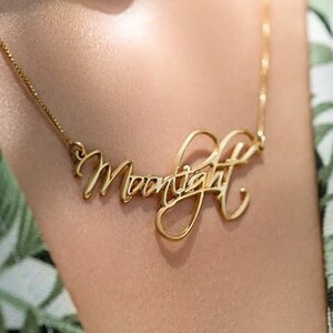 Change Name: Personalized Gold & Silver Name Necklace - Custom Engraved Jewelry for Her, Jewelry Gift for Her, Mom, Girlfriend, Daughter