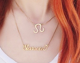 Elegant Zodiac Necklace in Silver, Gold, Rose Gold - Personalized Star Constellation Pendant, Astrology Sign Jewelry for Taurus, Leo