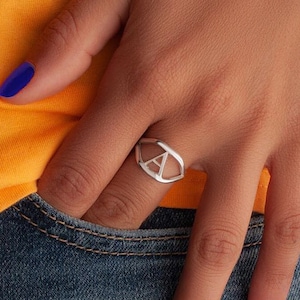 Custom Initial Ring, Engraved Gold & Silver Stacking Ring, Personalized Alphabet Jewelry, Tiny Name Band, Minimalist Ring, Gift for Her