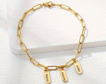 Braccialetto personalizzabile con ciondolo a forma di nonna, con cristalli rosa scintillanti, regolabile, con confezione regalo per donne, regalo di compleanno per nonna, Vetro, Zirconia cubica