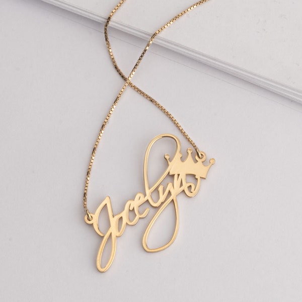 Cursive Name Necklace - Personalized Sterling Silver Dainty Name Jewelry - Custom Gold Name Necklace - Gift for Her - Birthday Gift for Mom