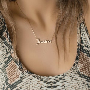 Custom Name Necklace Silver - Gold Name Necklace - Personalized Name Necklace - Nameplate Necklace - Handmade Name Pendant - Name Chains