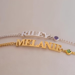 Name Bracelet: Custom Name Bracelet, Gold Bracelet With Name, Personalized Name Bracelet, Ankle Bracelet With Name, Sterling Silver