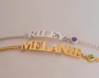 Name Bracelet: Custom Name Bracelet, Gold Bracelet With Name, Personalized Name Bracelet, Ankle Bracelet With Name, Sterling Silver