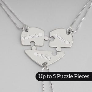 Puzzle Piece Necklace - Puzzle Necklace For 2,3,4,5 - Friendship Jewelry - Friendship Necklaces - Best Friend Necklaces - Bff Necklaces