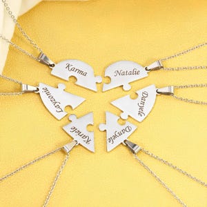 Friendship Necklace: Best Friend Necklaces for 2 3 4 5 6 7, Best Friends Jewelry, Best Friend Necklaces for Adults, Gold Friendship Pendant