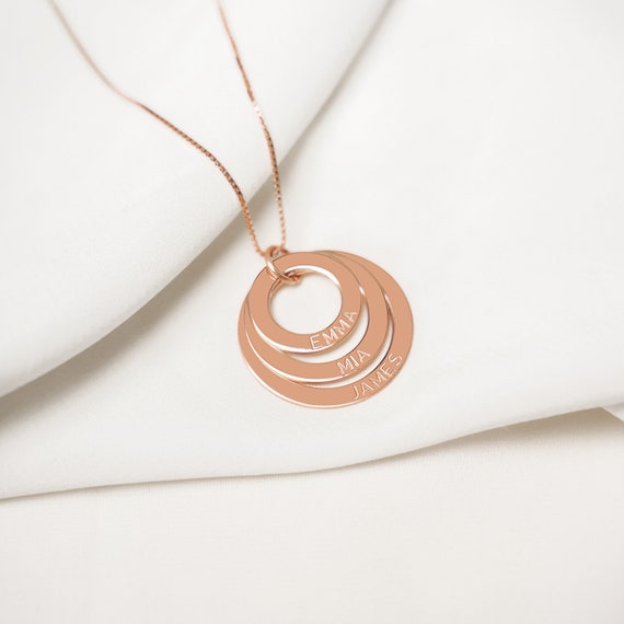Collana Per Mamma Con Incisione | Regalo Da Figlia O Figlio | Acciaio Inossidabile | Con Sacchetto In Velluto