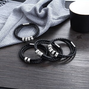 Pulsera para papá - Joyas personalizadas para papá - Pulsera para esposo con dijes - Regalo de Navidad sentimental para papá - Regalo de cumpleaños para papá
