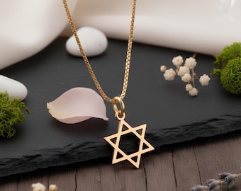 Star of David Necklace - Jewish Faith Pendant, Judaica Jewelry for Hanukkah or Bar Mitzvah