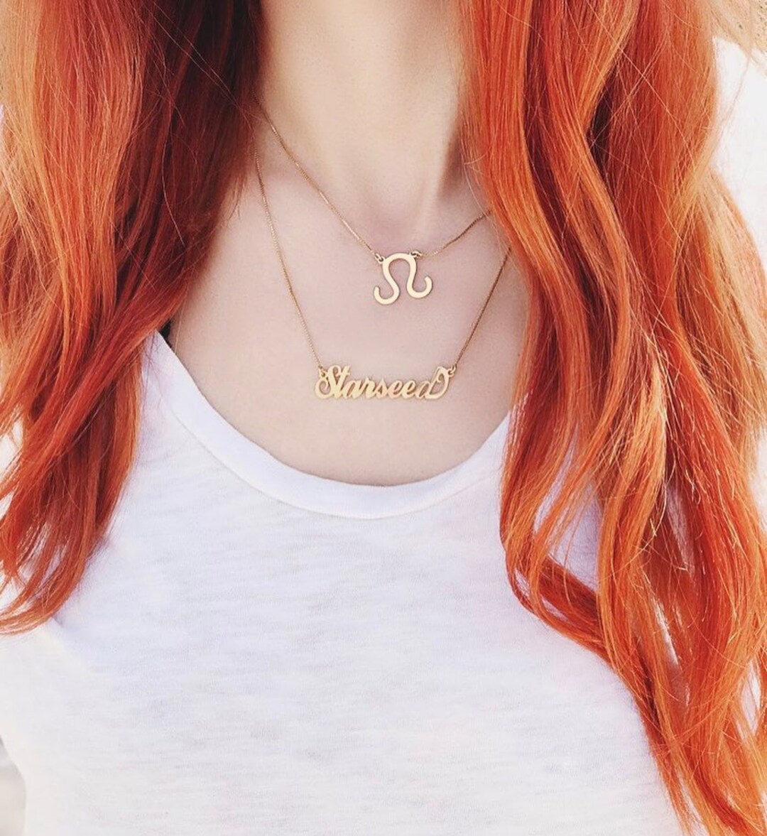 Collana Argento 925 Oro Rosa Personalizzata Segno Zodiacale Gemelli E Pietra Quarzo Citrino