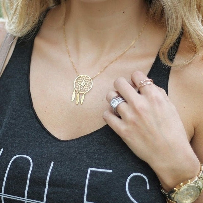 Dream Catcher Necklace Sterling Silver Women Luck Necklace Etsy