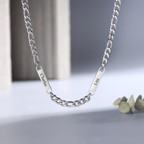 約1.4kgアクセサリーまとめ売りネックレスブレスレット SILVER 刻印あり 刻印入りメンズネックレス - お子様の名前入りパーソナライズパパ