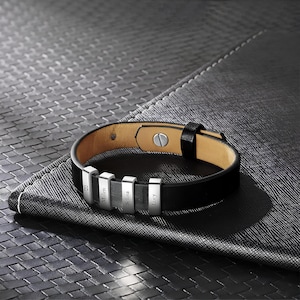 Pulsera personalizada para hombre - Regalos para el día del padre para él - Ideas de regalos para hombres, novios - Accesorio para hombres - Pulsera para papá - Joyas para papá