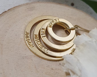 Moeders ketting - Moederdag sieraden - Gegraveerde kindernamen Gepersonaliseerde sieraden voor moeders - Moeders sieraden met kindernamen Moeder cadeau