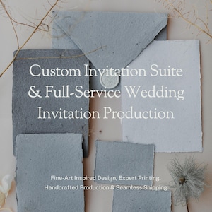Luxury Handmade Wedding Invitations | Deckled Paper | Custom Invitation Suite & Full-Service Wedding Invitation Production